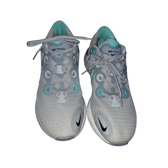 Nike Renew Run Womens Size 11 Running Shoes Gray Mint Green Lace Up CK6360-007 - Picture 5 of 8